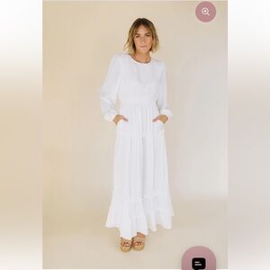 One Loved Babe Size 2X Elegant White Maxi Dress NWT